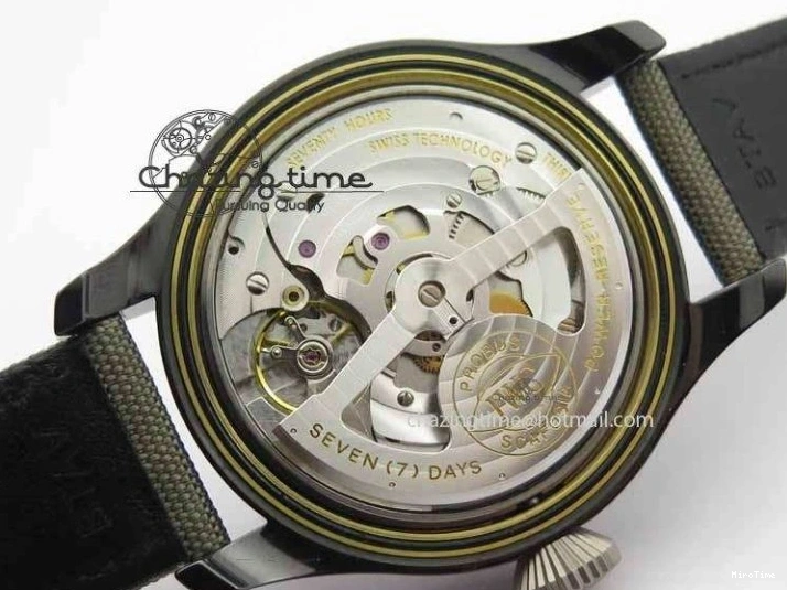 MIROTIME 0126 Big Pilot Real PR 48mm IW501902 Real Ceramic ZF 1:1 Best Edition On Green Nylon Strap A51111 V Durable 7249